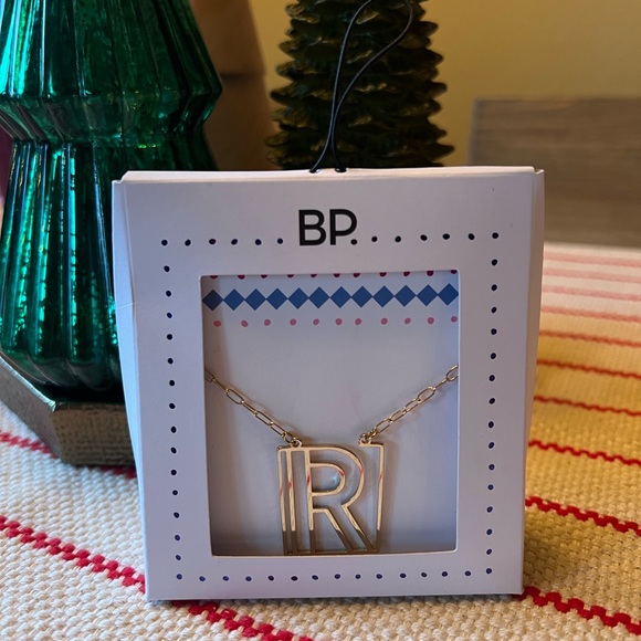 BP. Nordstrom Initial “R” Pendant Necklace, NWT - Picture 1 of 5